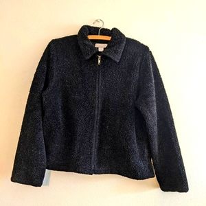J Crew Black Sherpa Jacket